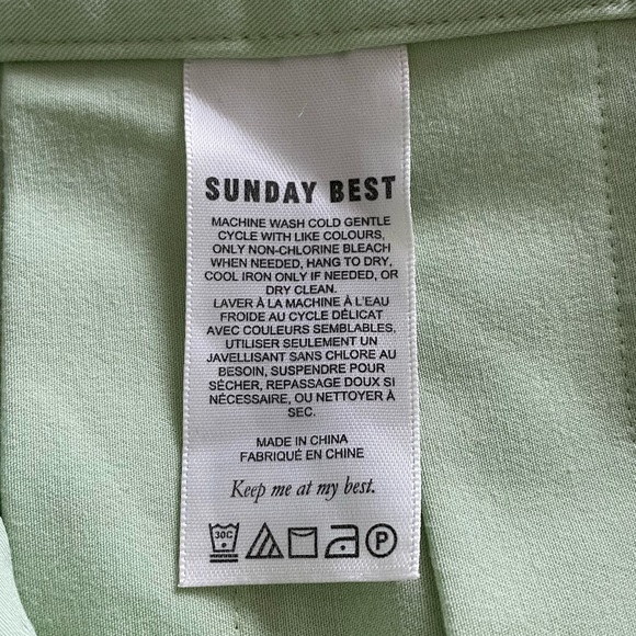 Aritzia Sunday Best Pleated Mini Skirt Size 8 Green Tennis Skater Preppy - Picture 11 of 12